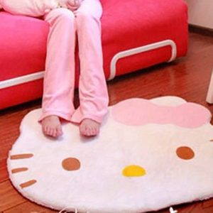 Sanrio Hello Kitty Cartoon Carpet - Kawaii Bedroom Decor, Fuzzy Blanket, 85cm x 33.46inch, Hand Wash Only, Suitable for Ages 8-14