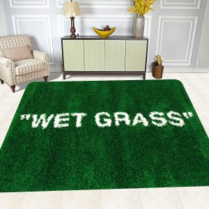 Soft & Durable Non-Slip Floor Mat with Wet Grass Design - Stain-Resistant, Easy to Clean Polyester Rug for Living Room, Bedroom, Kitchen, Bathroom - 0.39