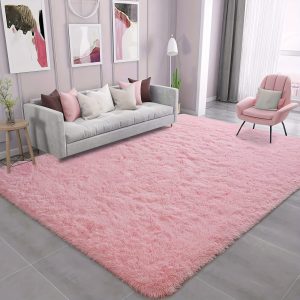 1pc Ultra Soft Area Rug, Fluffy Living Room Carpet, Lovely And Warm Floor Mat, Suitable For Leisure Area Bedside Accessories Coffee Table Cloakroom Shower Supplies Entryway Sofa Seat Floating Window Spring Decor Home Decor