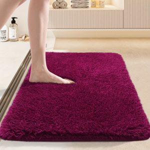 Bath Mat For Bathroom - Bathroom Rug Mat - Soft, Durable, Absorbent, Thick Plush, Non-Slip - Perfect For Bathroom Bedroom Living Room