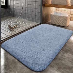 Plush Bathroom Rug Mat - Soft, Durable, Absorbent, Thickened Fiber, Non-Slip - Perfect For Bathroom, Bathtub, And Shower