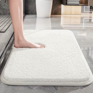 Bathroom Rug Thickened, Non-Slip Soft Plush Absorbent Floor Mat, Ideal For Living Room Bedroom Floor, Shower, Tub