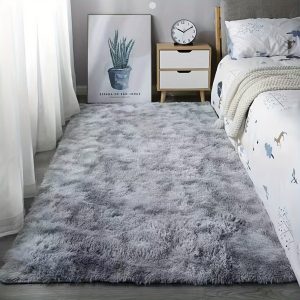 1pc Modern Tie-Dyed Plush Carpet - Soft, Water-Absorbent, Non-Slip, and Stain-Resistant - Perfect for Living Room and Bedroom Decor - Area Rug