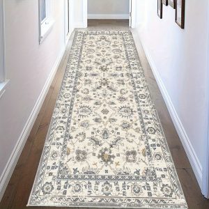 1pc Washable Runner Rug - Perfect Vintage Area Rug For Kitchen, Entryway, Hallway - Stain & Water Resistant, Non-Slip, Pet Friendly - 2'x6'